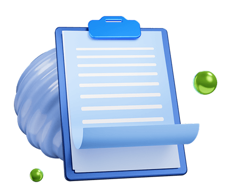 Синий планшет с документом