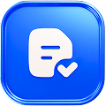 Синяя иконка документа с галочкой